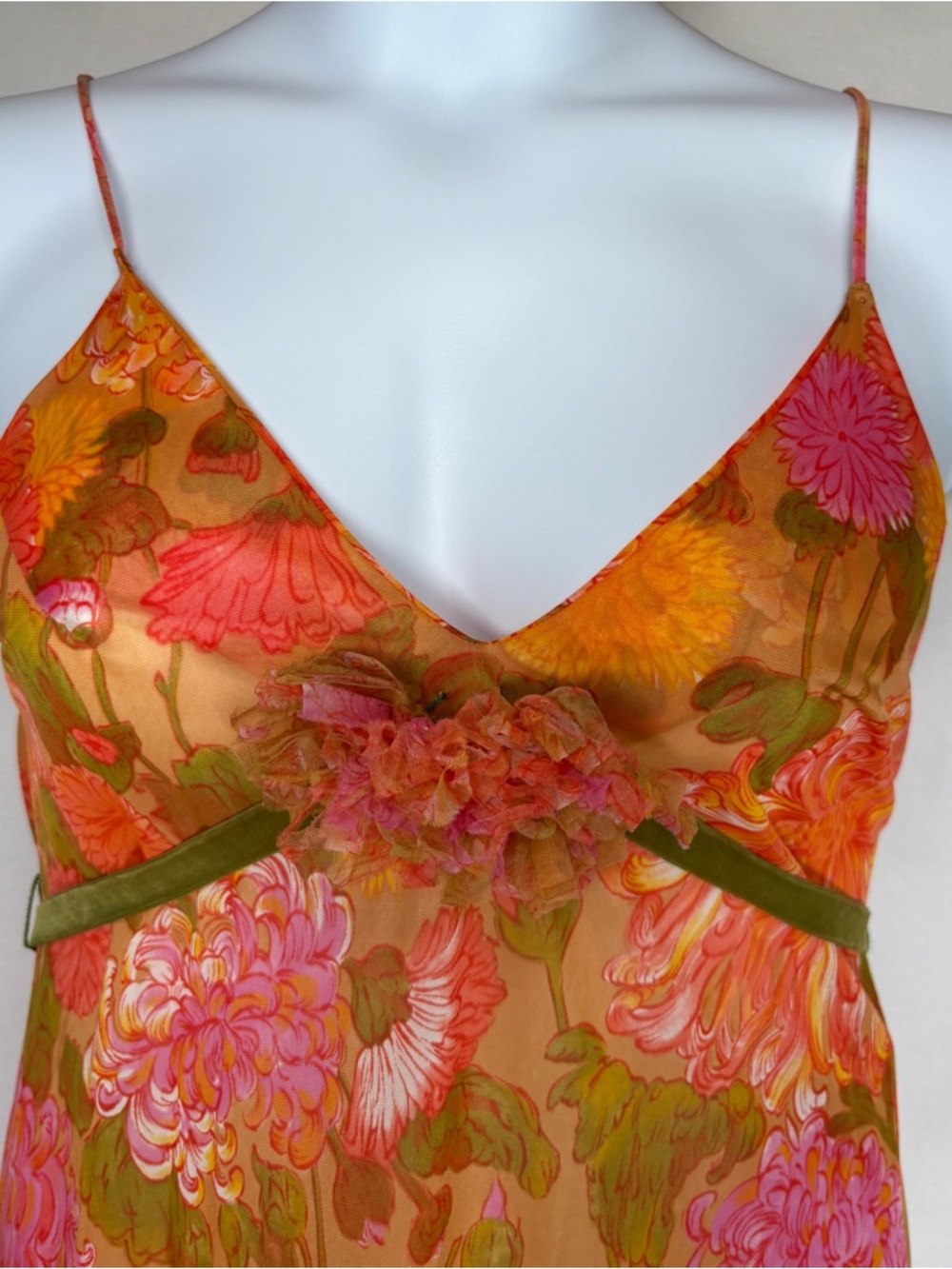 Vintage Mod Hippie Boho Floral Nightgown